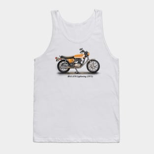 Drawing of Retro Classic Motorcycle BSA A70 Lightning 1971 Tank Top